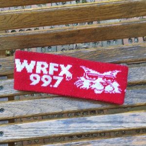 WRFX 99.7 the fox avia red white headband 3”